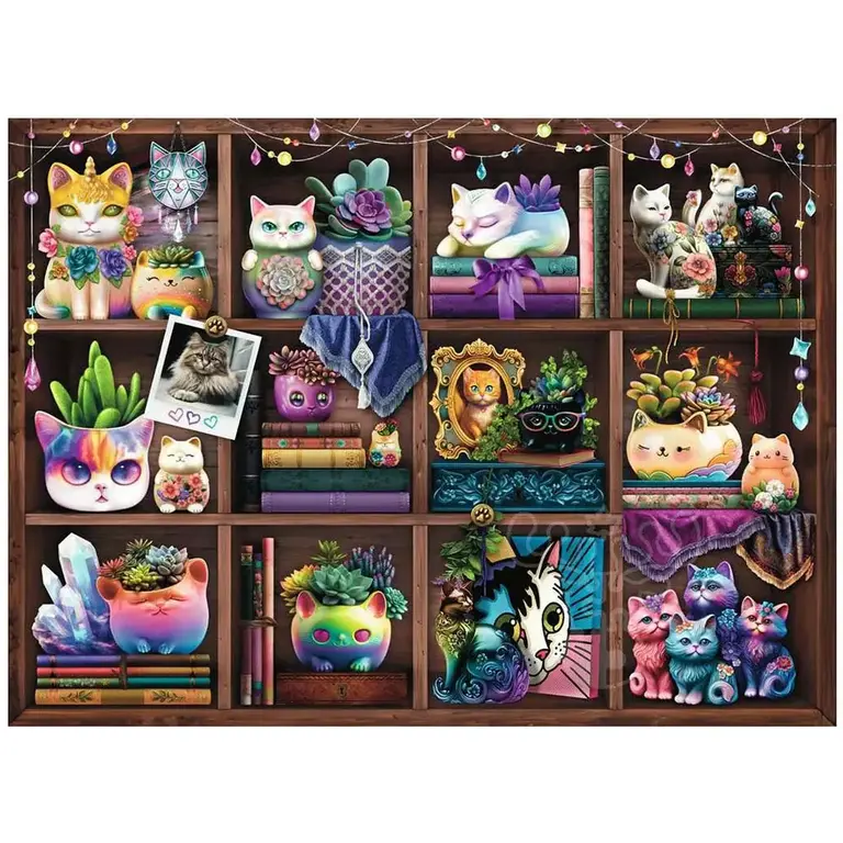 Ravensburger Cubby Cats and Succulents - 500 pieces