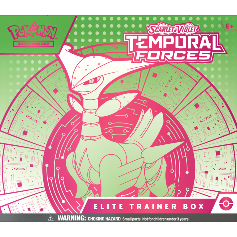 Pokémon Pokémon - Scarlet & Violet (5) - Temporal Force - Elite Trainer Box: Iron Leaves (English) [PREORDER]