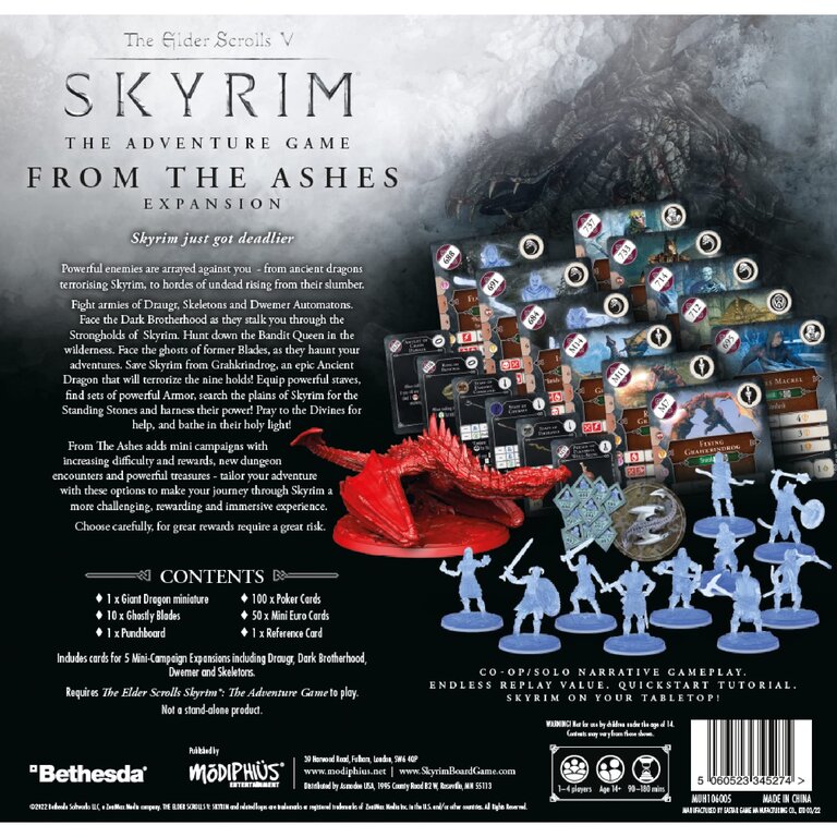 The Elder Scrolls - Skyrim - Adventure Board Game From the Ashes Expansion (Anglais)