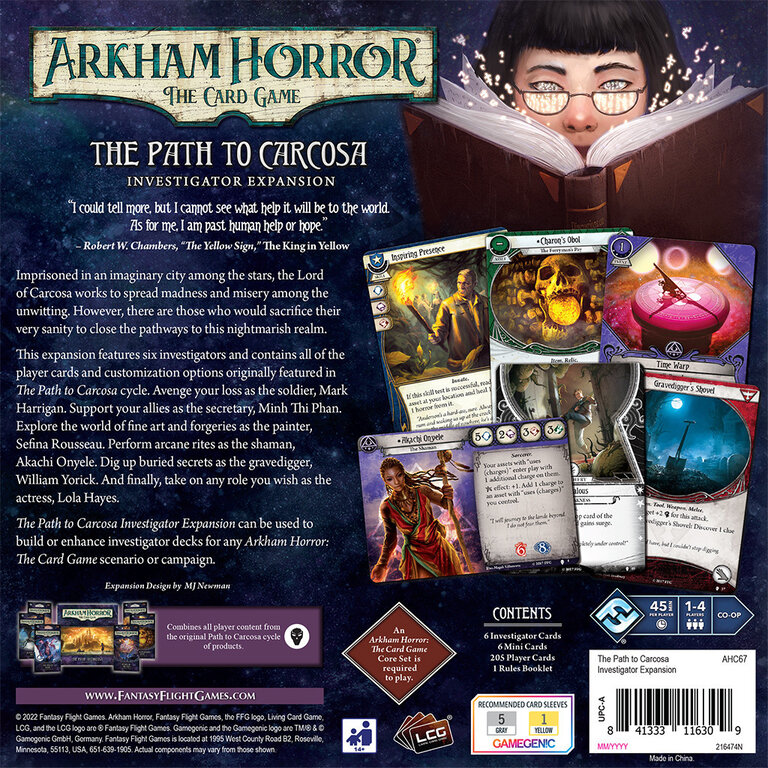 Arkham Horror - The Card Game - The Path to Carcosa Investigator Expansion (Anglais)
