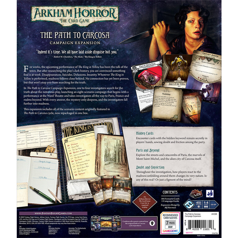 Arkham Horror - The Card Game - The Path to Carcosa Campaign Expansion (Anglais)