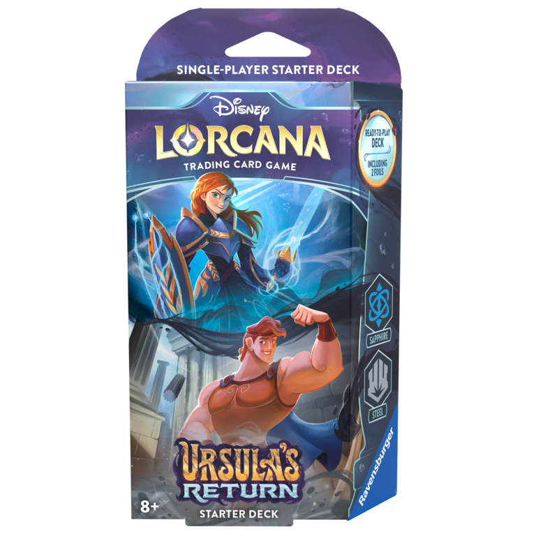 Ravensburger Disney Lorcana - Ursula's Return - Starter Deck - Sapphire/Steel (Anglais) [PRÉCOMMANDE]