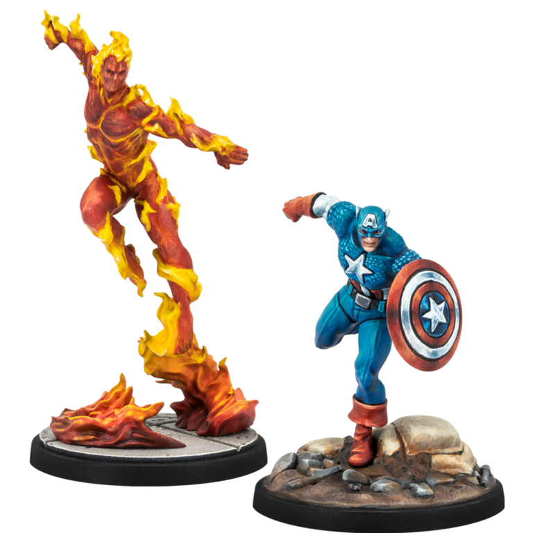 Marvel Crisis Protocol - Captain America and the Original Human Torch (Anglais)