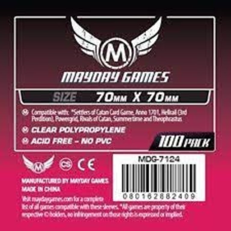 Mayday (Mayday) Card Game Sleeves - 100 Unités - 70mm x 70mm