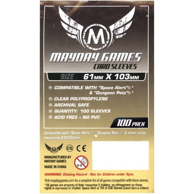 Mayday (Mayday) Card Game Sleeves - 50 Unités - 61mm x 103mm*