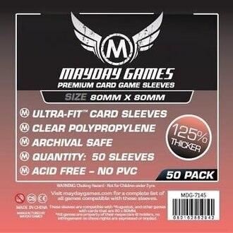 Mayday (Mayday) Premium Card Game Sleeves - 50 Unités - 80mm x 80mm*