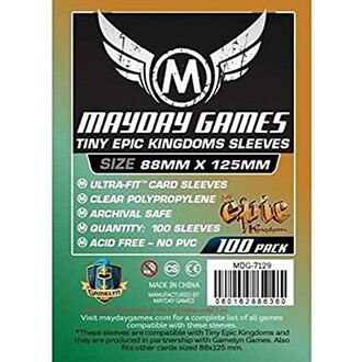 Mayday (Mayday) Tiny Epic Kingdoms Sleeves - 100 Unités - 88mm x 125mm*