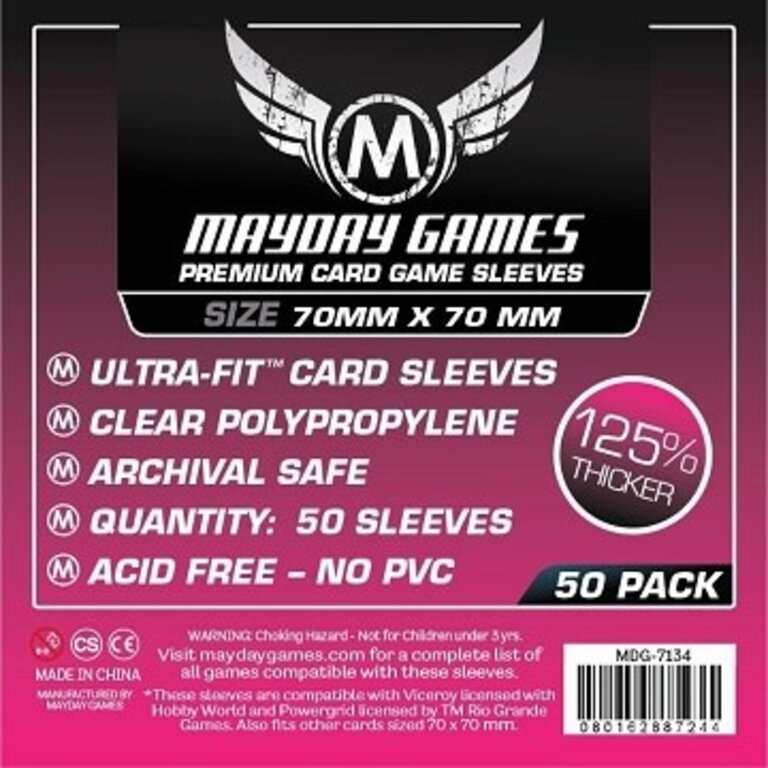 Mayday (Mayday) Premium Card Game Sleeves - 50 Unités - 70mm x 70mm*