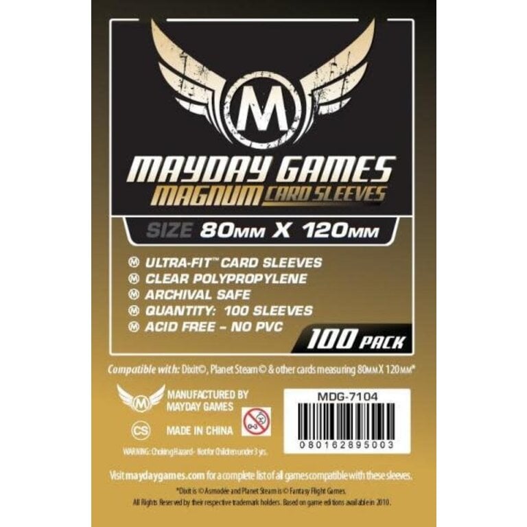 Mayday (Mayday) Magnum Card Sleeves - 100 Unités - 80mm x 120mm