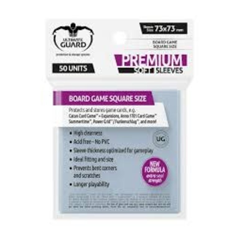 Ultimate Guard (UG) Premium Square - 50 Unités - 73mm x 73mm*