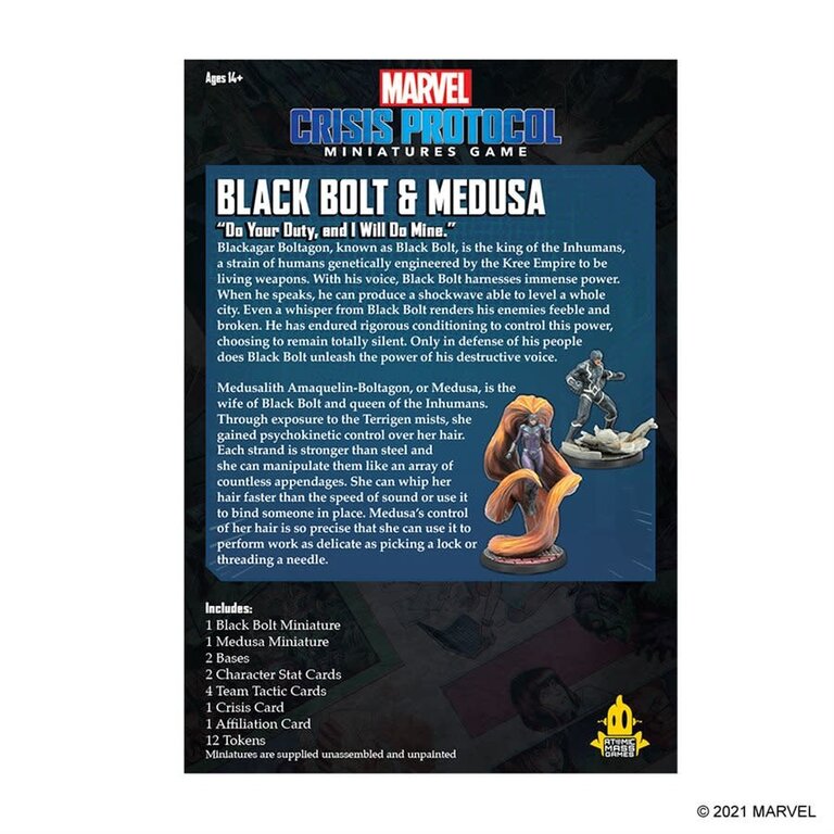 Marvel Crisis Protocol - Black Bolt and Medusa (Anglais)