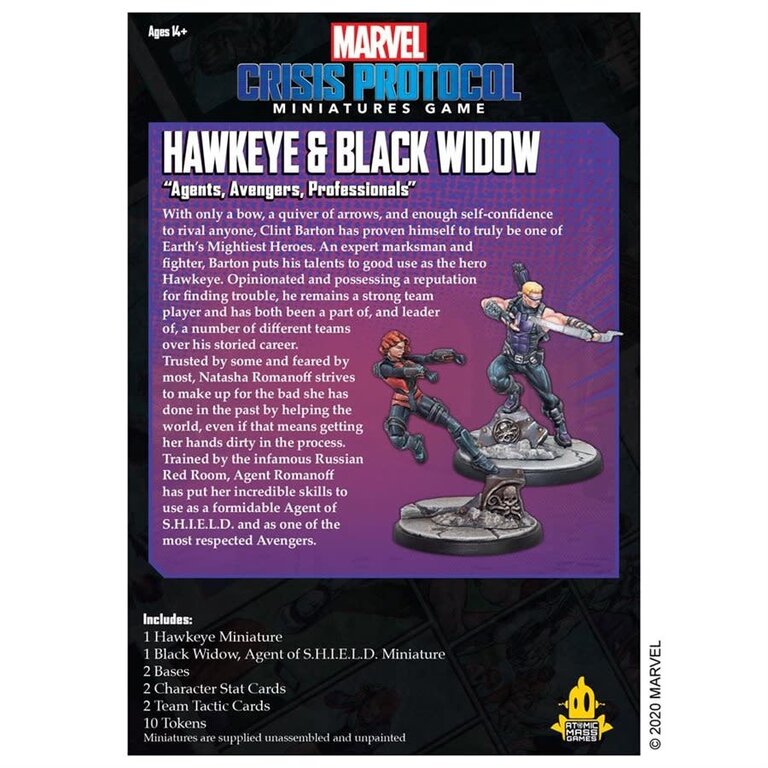 Marvel Crisis Protocol - Hawkeye and Black Widow (Anglais)