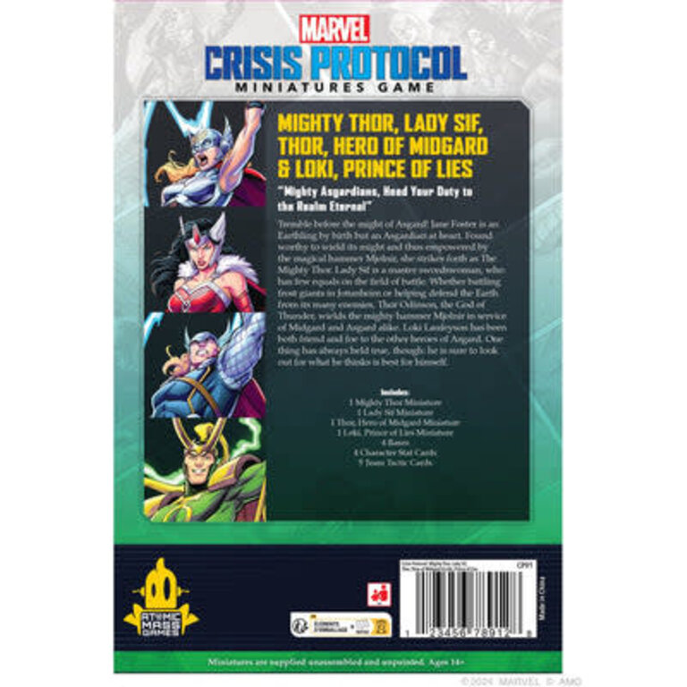 Marvel Crisis Protocol - Mighty Thor, Lady Sif, Thor, Loki (Anglais)