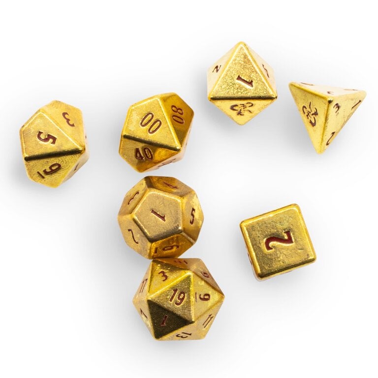 Ultra Pro (UP) Heavy Metal RPG Dice Set - 7 Piece Set - 50th Anniversary*