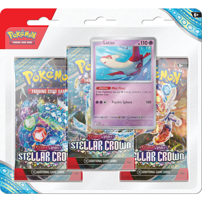 Pokémon Pokémon - Scarlet & Violet (7) - Stellar Crown - 3pk Blister - Latias (Anglais)