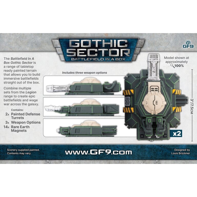 Galeforce Nine Battlefield in a Box - Gothic Sector - Legion - Defense Turrets
