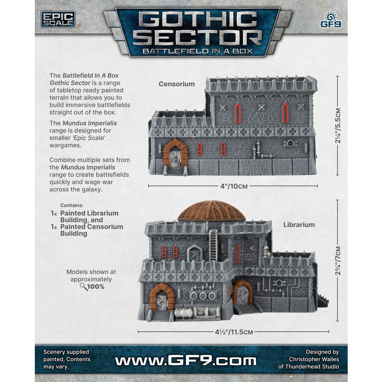 Galeforce Nine Battlefield in a Box - Gothic Sector - Mundus Imperialis - Librarium & Censorium