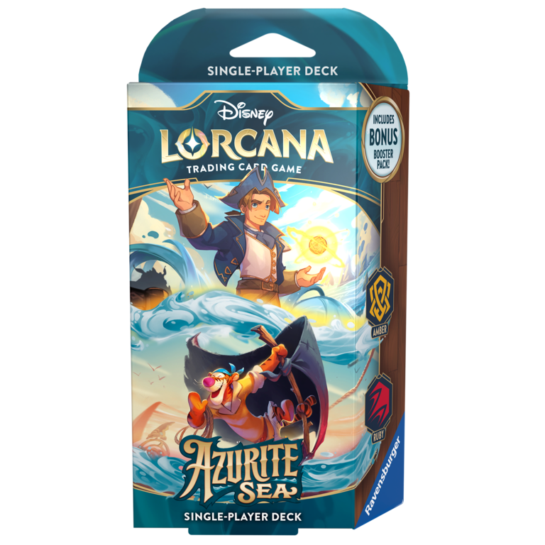Ravensburger Disney Lorcana - Azurite Sea - Starter Deck - Amber/Ruby (English)