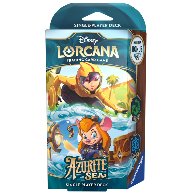 Ravensburger Disney Lorcana - Azurite Sea - Starter Deck - Emerald/Sapphire (Anglais)