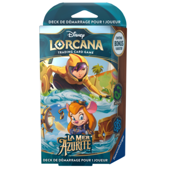 Ravensburger Disney Lorcana - La mer d'Azurite - Deck de démarrage - Émeraude/Saphir (Français)