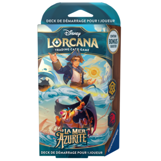Ravensburger Disney Lorcana - La mer d'Azurite - Deck de démarrage - Ambre/Rubis (Français)