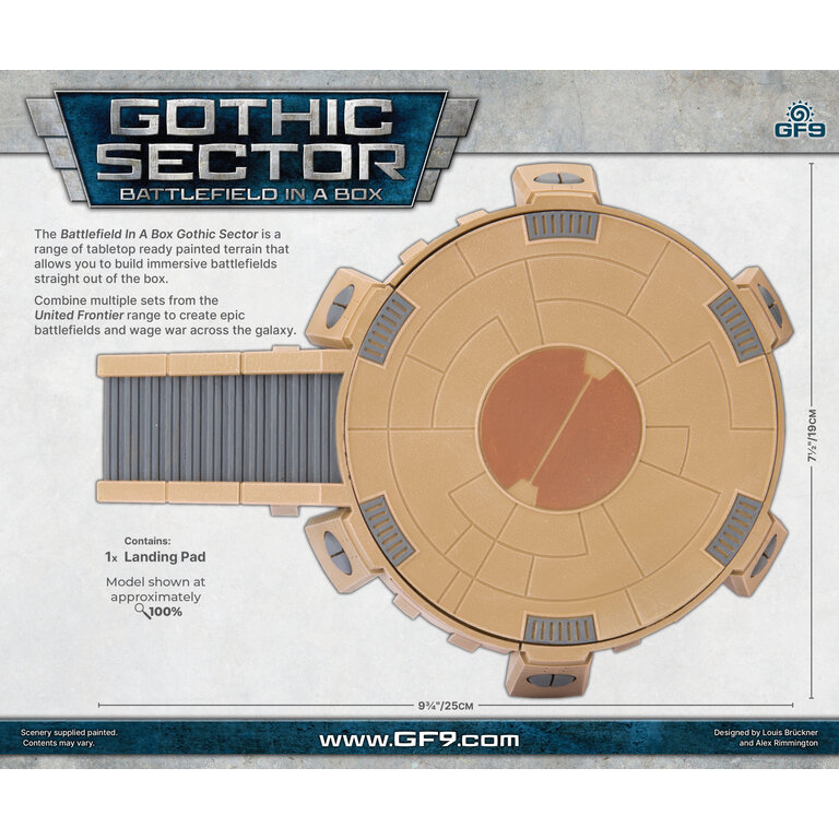 Galeforce Nine Battlefield in a Box - Gothic Sector - United Frontier - Landing Pad