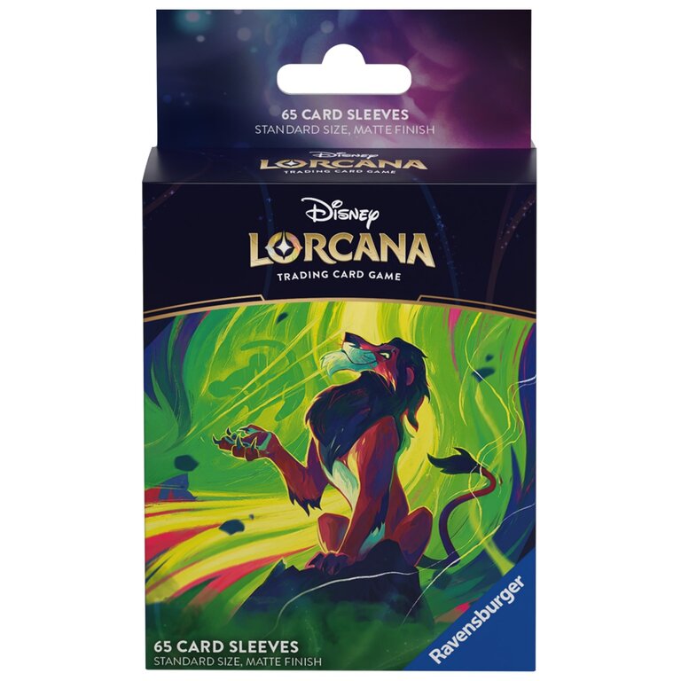 Ravensburger Disney Lorcana - Matte Sleeves A Set 6 - Standard Size - 65 unités - Scar
