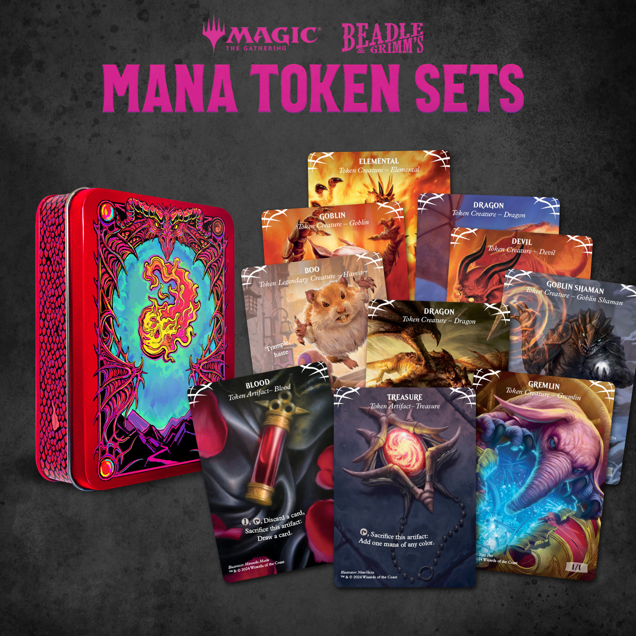  特価ブログのポータルサイト - Grimm's & Beadle MTG Jeuxjubes - Red - Set Token Mana マジック：ザ・ギャザリング