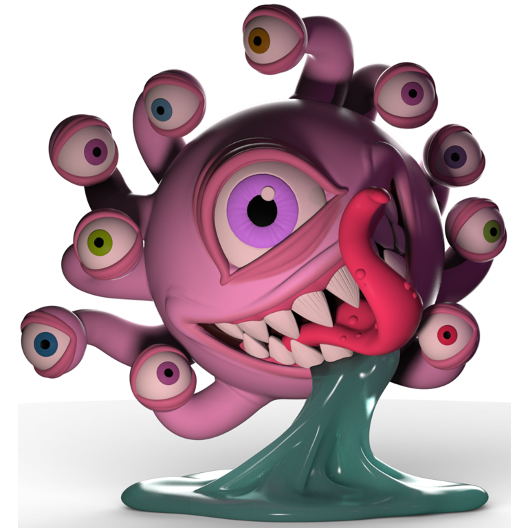 Dungeons & Dragons Kidrobot Resin - D&D Beholder 7" Glow-in-the-Dark