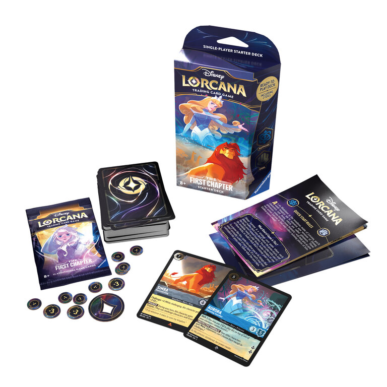 Ravensburger Disney Lorcana - The First Chapter - Starter Deck - Aurora And Simba - Steel/Sapphire (English)