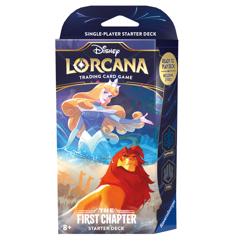 Ravensburger Disney Lorcana - The First Chapter - Starter Deck - Aurora And Simba - Steel/Sapphire (English)