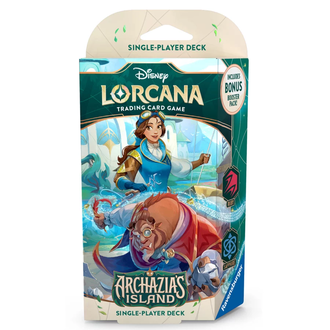 Ravensburger Disney Lorcana - L'île d'Archazia - Deck de démarrage -Saphir/Rubis (Français)