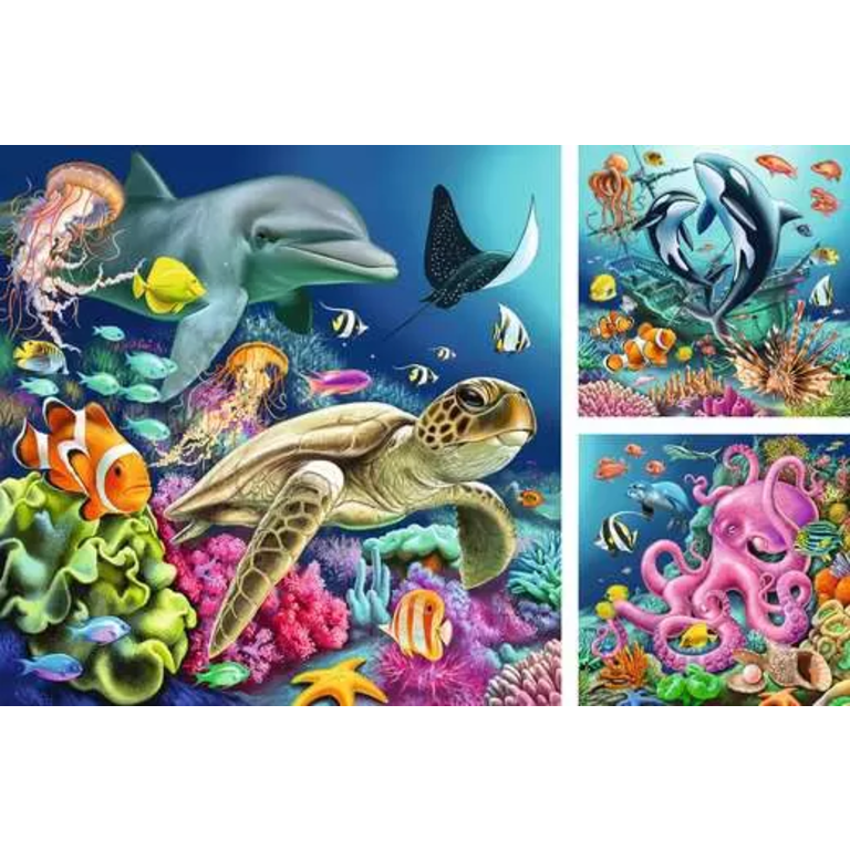 Ravensburger Monde sous-marin enchanteur - 3x49 pièces