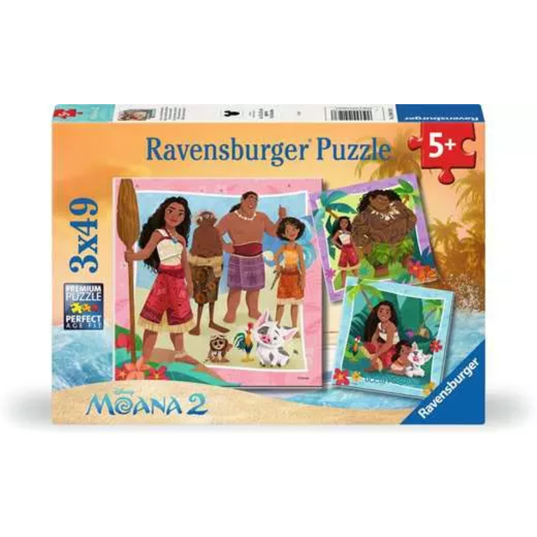 Ravensburger Moana 2 - vers de nouvelles aventures - 3x49 pièces