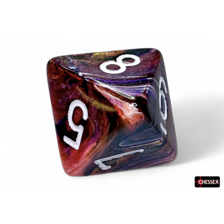 Chessex 7 dés polyédriques Festive symphonie avec chiffres blancs