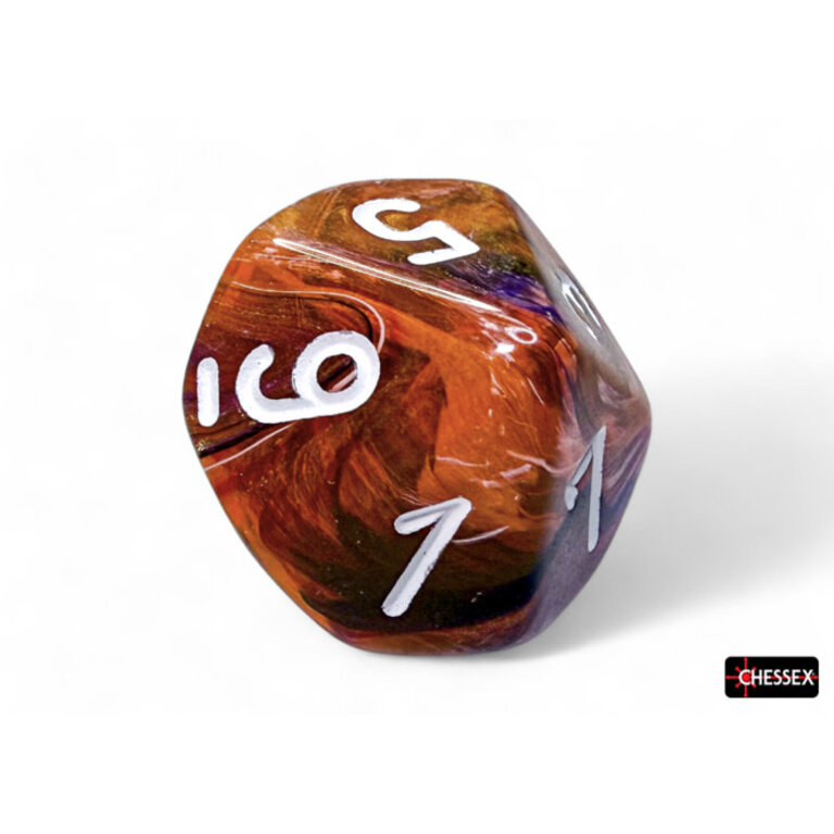 Chessex 7 dés polyédriques Festive symphonie avec chiffres blancs