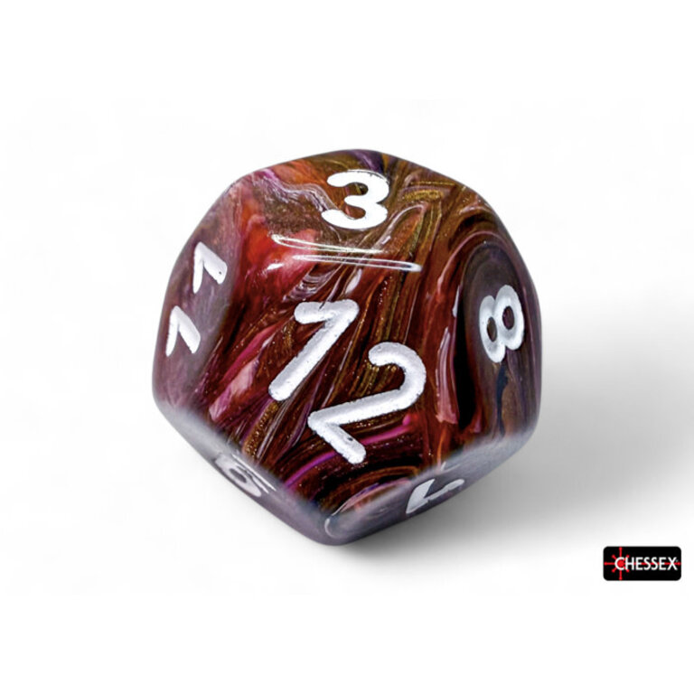 Chessex 7 dés polyédriques Festive symphonie avec chiffres blancs