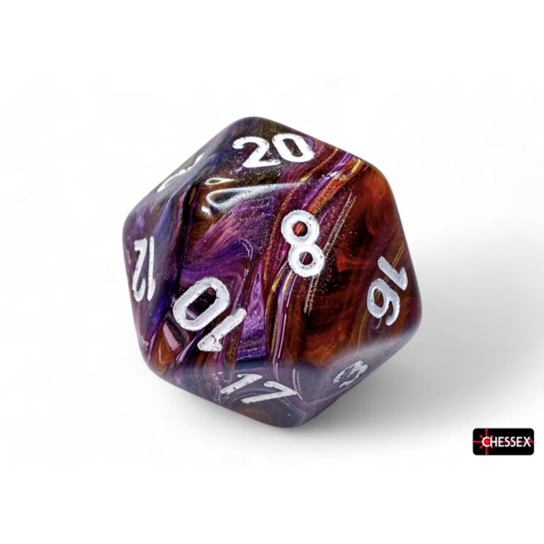 Chessex 7 dés polyédriques Festive symphonie avec chiffres blancs
