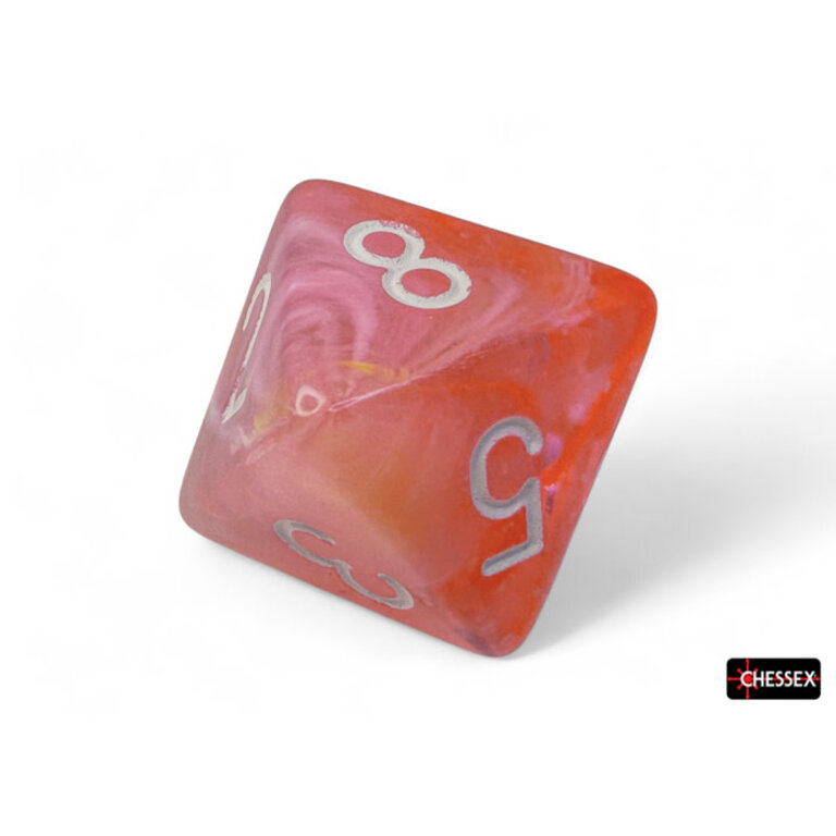 Chessex 7 dés polyédriques Festive Luminary Dahlia avec chiffres blancs