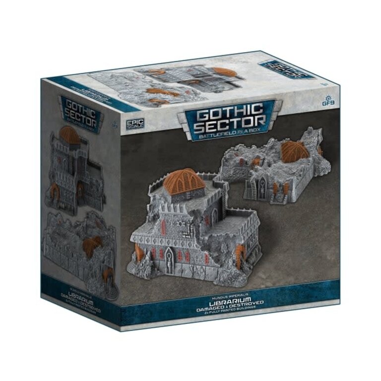 Galeforce Nine Battlefield in a Box - Gothic Sector - Mundus Imperialis - Librarium - Damaged and Destroyed - 2 Units