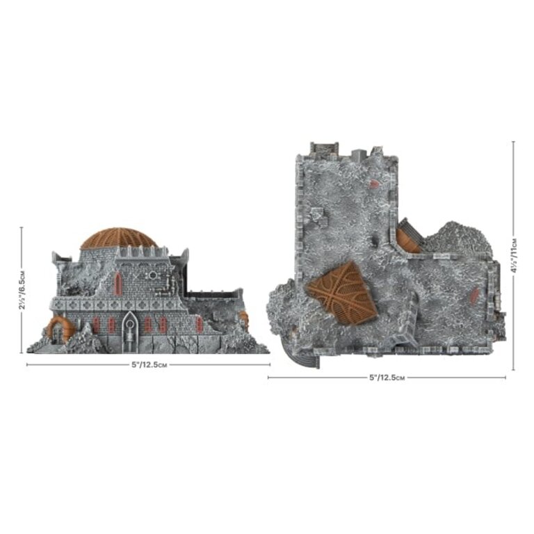 Galeforce Nine Battlefield in a Box - Gothic Sector - Mundus Imperialis - Librarium - Damaged and Destroyed - 2 Units