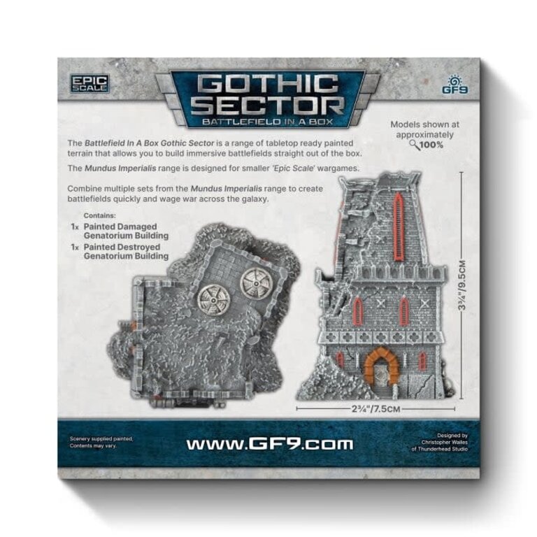 Galeforce Nine Battlefield in a Box - Gothic Sector - Mundus Imperialis - Genatorium - Damaged and Destroyed - 2 Units