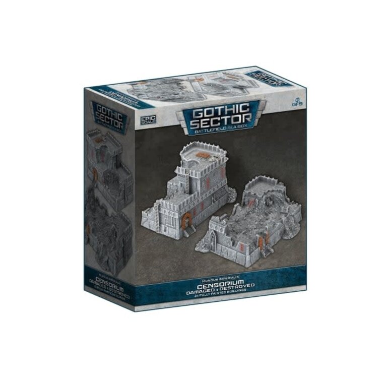 Galeforce Nine Battlefield in a Box - Gothic Sector - Mundus Imperialis - Censorium - Damaged and Destroyed - 2 Units