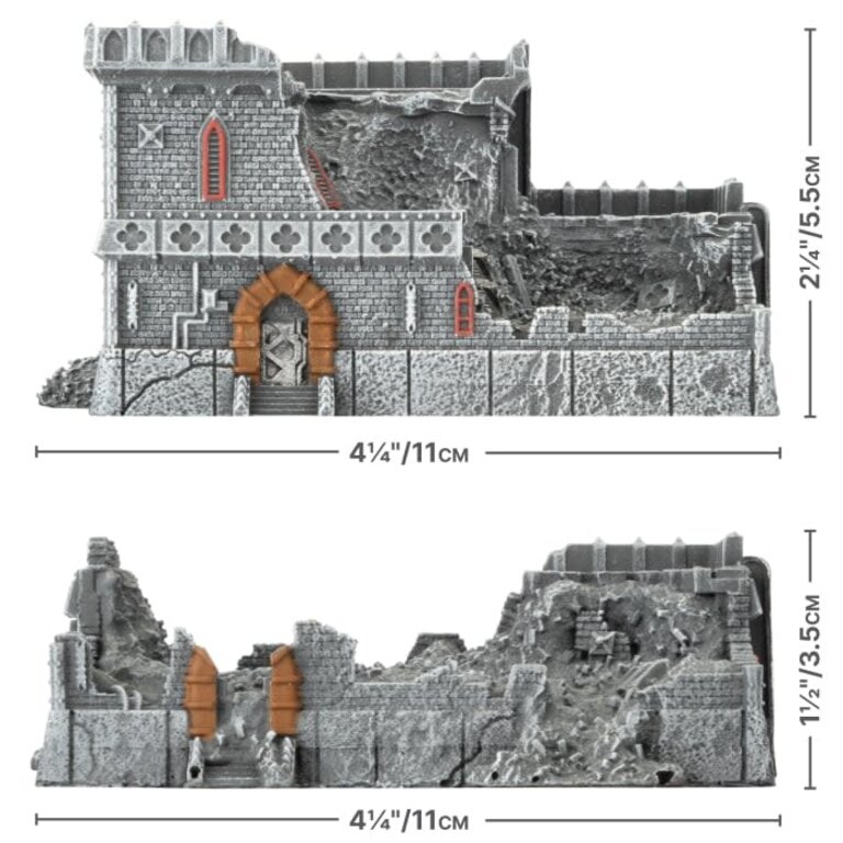 Galeforce Nine Battlefield in a Box - Gothic Sector - Mundus Imperialis - Censorium - Damaged and Destroyed - 2 Units