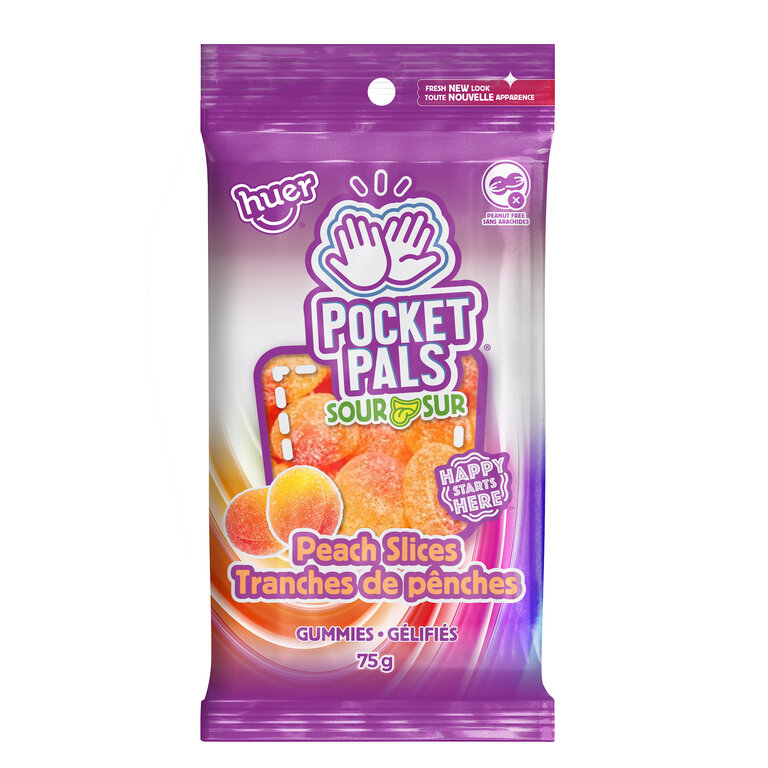 Pocket Pals - Tranches de pêches sures - 75g
