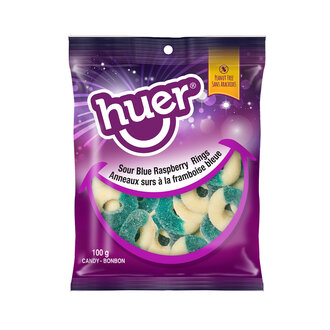 Anneaux surs à la framboise bleue - 100g