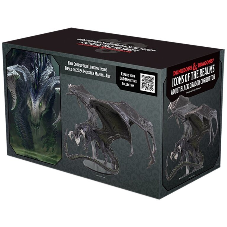 Dungeons & Dragons D&D - Icons Of The Realms -  Adult Black Dragon Corruptor