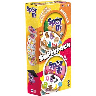 Spot it - Super Pack - Animals et 1,2,3 (Multilingual)