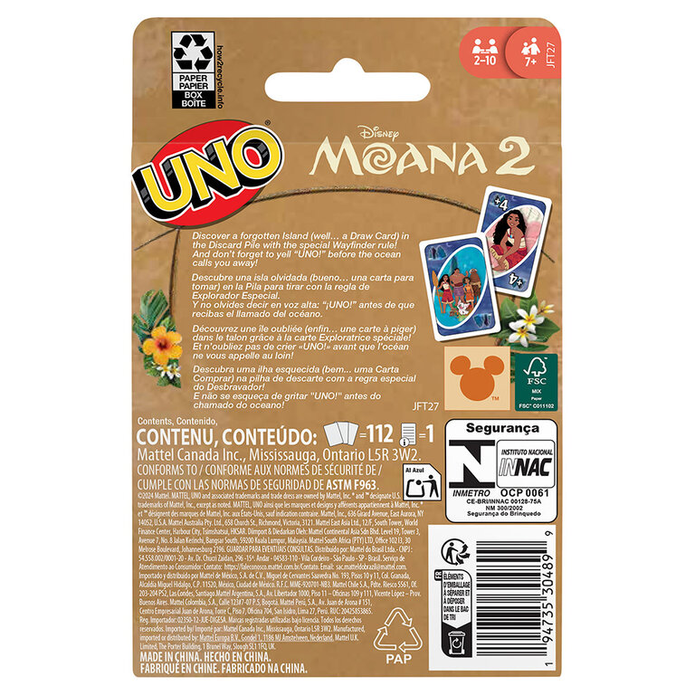 Uno - Moana 2 (Multilingue)