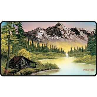 Ultra Pro (UP) Playmat - Bob Ross - Black Stitched - Mountain Retreat